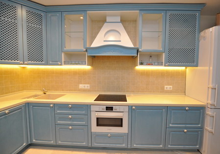Синяя кухня AKRIL25